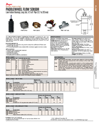 Thumbnail of document Data Sheet - PDWS Paddlewheel Flow Sensor